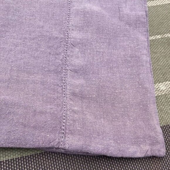 POTTERY BARN Linen Lavender Pillowcases Standard Size Set of 2 - Picture 4 of 6